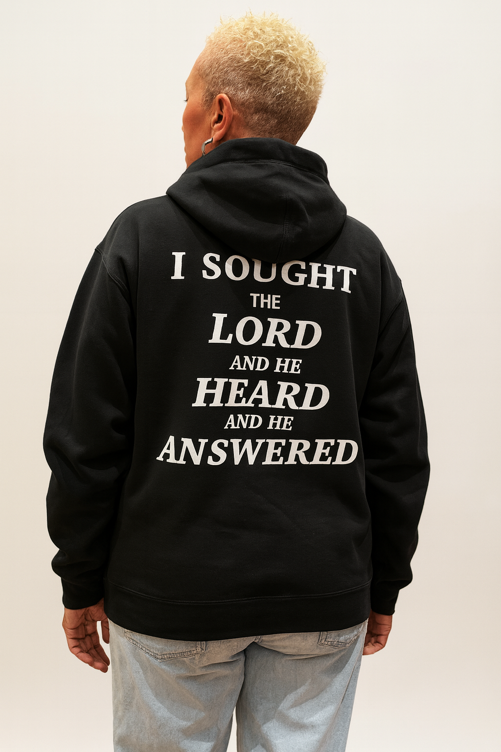 Black Trust God/ISought the Lord Hoodie