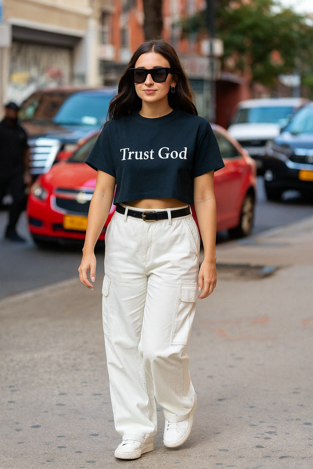 Trust God Plain Women’s crop top