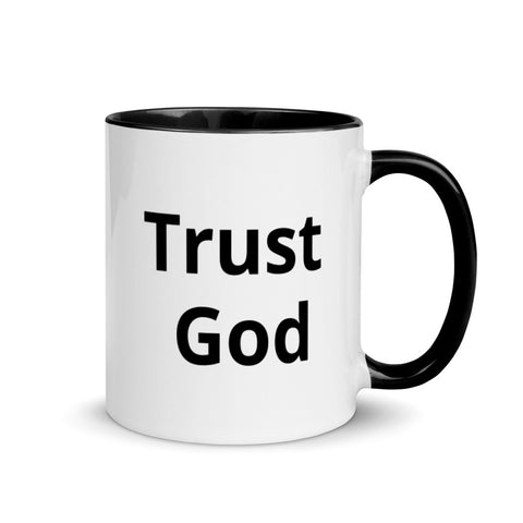 Trust God White and Black Mug